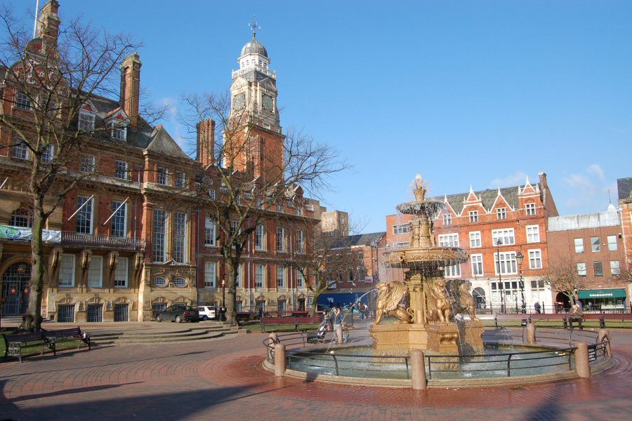 Leicester Town Hall — the civic seat of Leicester City Council, where the Power BI standard was adopted